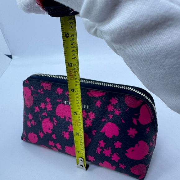 Coach Sienna Rose Print Midnight Pink Ruby Cosmetic Bag - Picture 6 of 15